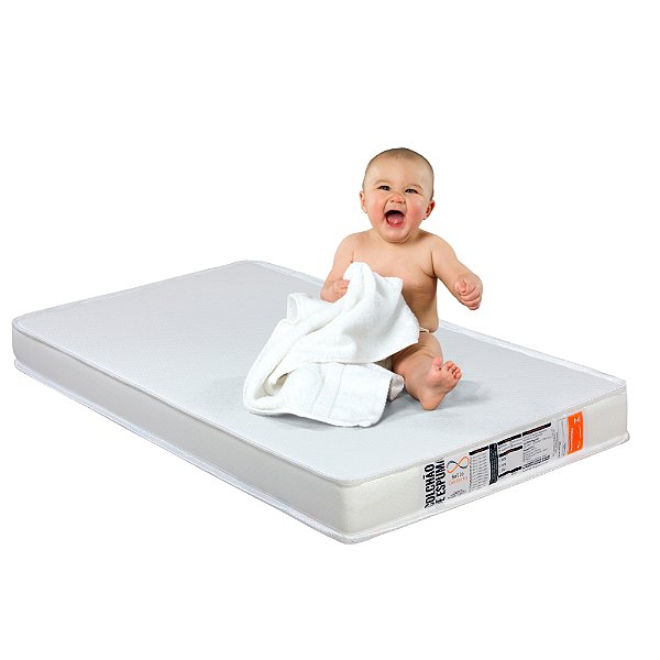 Colchão para Berço modelo Nacional com Face impermeável 60x1,30x10 Com Selo do Inmetro