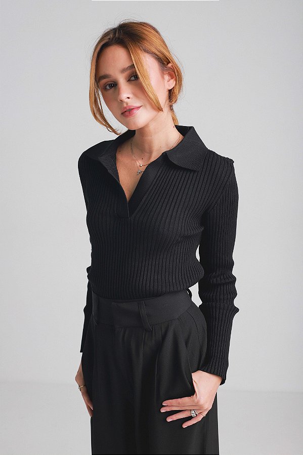 Blusa Tricot Nina - Preto