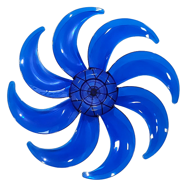 HÉLICE 40CM 8P P/ VENTILADOR MONDIAL VTX-40-CRYSTAL AZUL