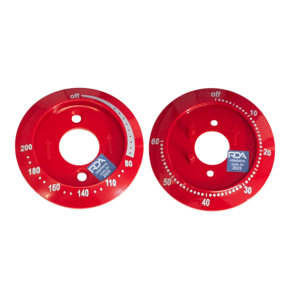 ADEREÇO TIMER + TEMPERATURA VERMELHO AIR FRYER MONDIAL AFN40 AFN50 AFN51 AFN60 AFN80