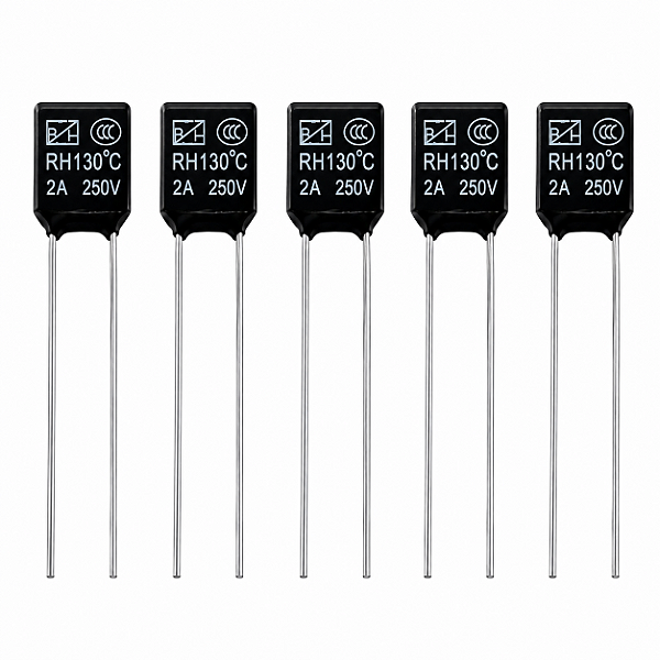 5x Fusível Térmico Para Ventilador 2a 250v - 130°C Graus