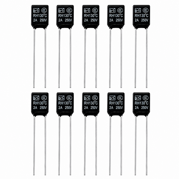 10x Fusível Térmico Para Ventilador 2a 250v - 130°C Graus