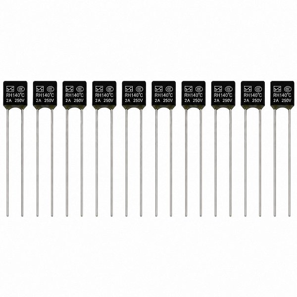 10x Fusível Térmico Para Ventilador 2a 250v - 140°C Graus