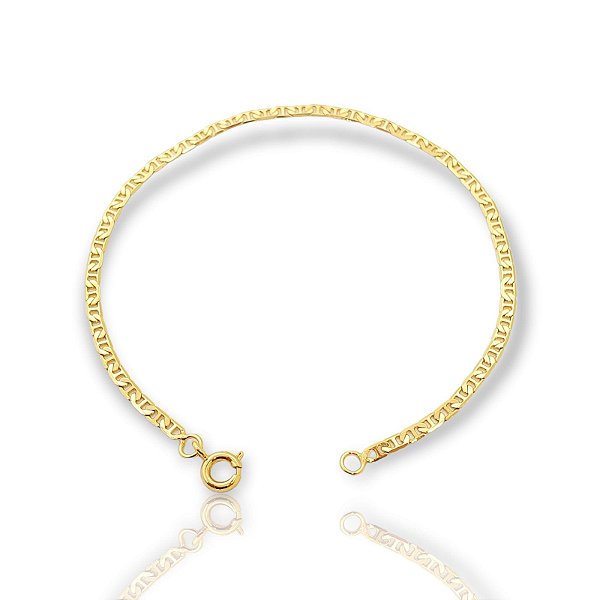 Pulseira Piastrini 2,5mm Fecho Tradicional Banhada A Ouro 18k PUL018