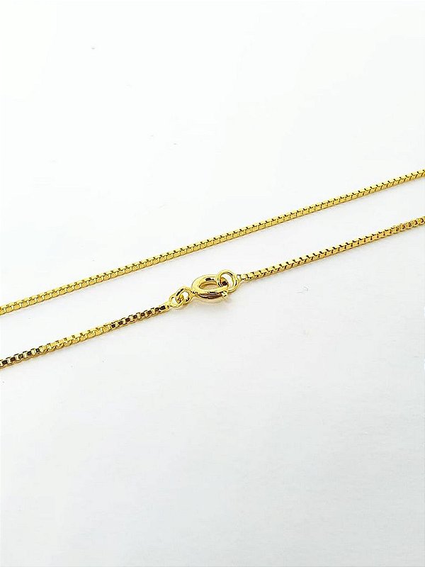 Corrente Veneziana 70cm 1,2mm Fecho Tradicional Banhado A Ouro 18K COR035