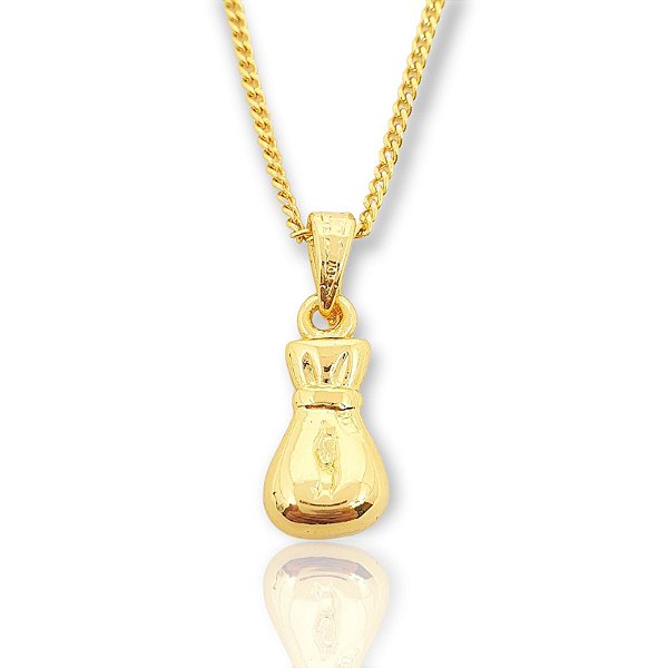 Pingente Malote P (16X8mm) Banhado A Ouro 18k PIN050