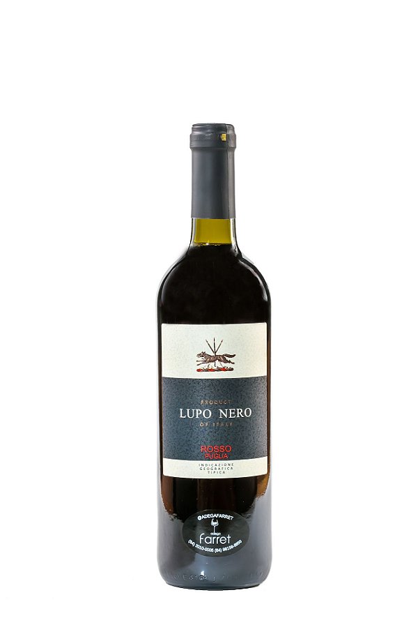 Vinho Tinto Lupo Nero Rosso Puglia 750mL