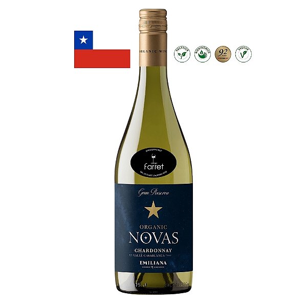 Vinho Branco Novas Gran Reserva Chardonnay 750mL