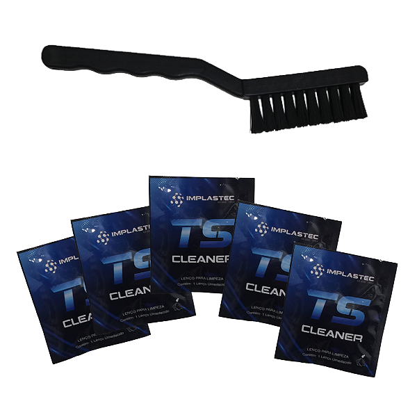 Kit 5x Lenços umedecidos com Alcool isopropílico + Escova de limpeza ESD