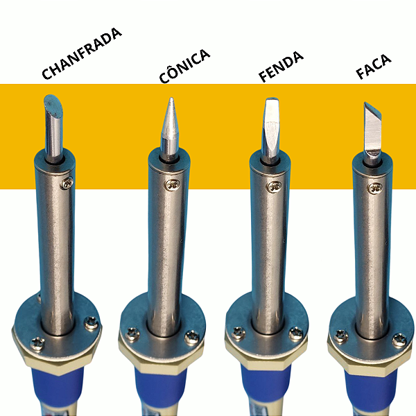 Kit 4 Pontas de reposição 40W para ferro de solda