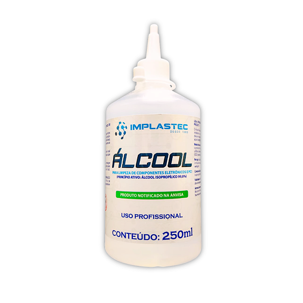Alcool para limpeza de eletrônicos - 250ml Implastec