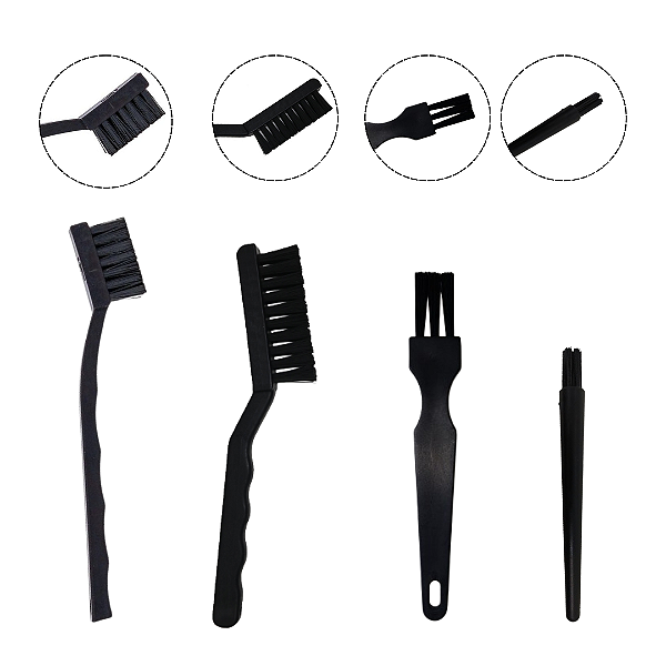 Kit de limpeza antiestático - 2 escovas e 2 pinceis