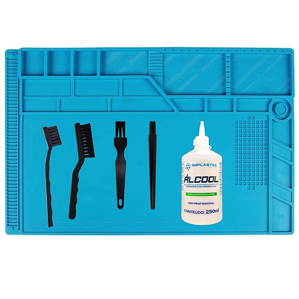 Kit Limpeza Antiestática 3.0 (4 escovas + Manta G + alcool 250ml)