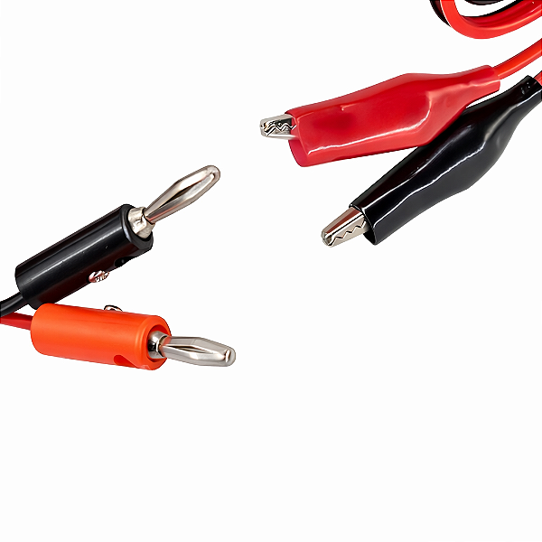 Cabo de teste plug banana/ jacaré - 1 metro