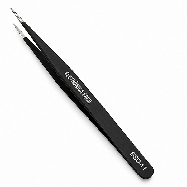 Pinça ESD 11 Reta - Eletrônica Fácil