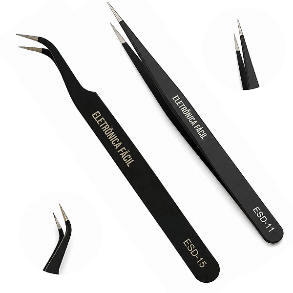 Kit Pinça ESD 11 e ESD 15 Eletronica Fácil