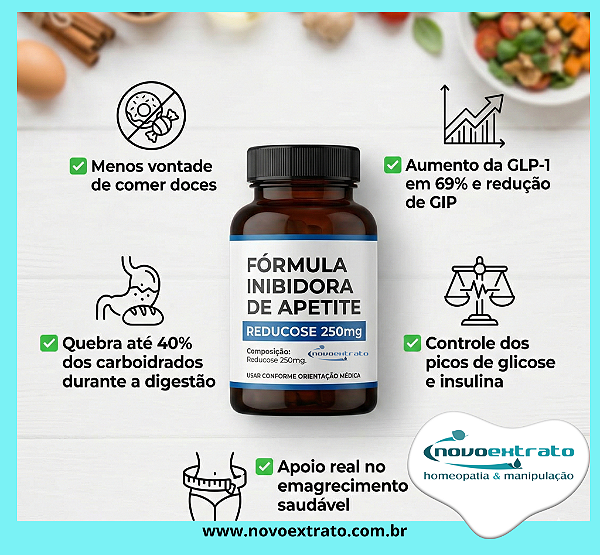 Fórmula Inibidora do APETITE - REDUCOSE 250mg