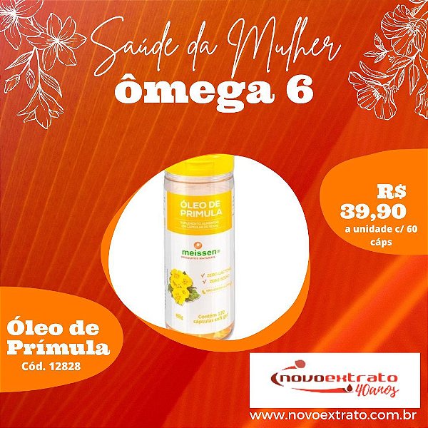 Óleo de Prímula 500mg c/60 ou 120 Cápsulas