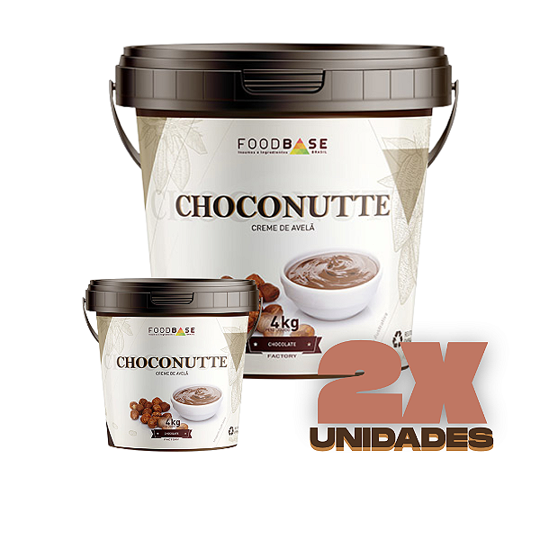 KIT 2 POTES - MESCLA CHOCONUTTE CREME DE AVELÃ FOODBASE
