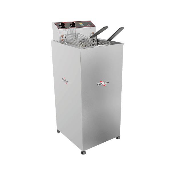 FRITADEIRA ELÉTRICA ÁGUA E ÓLEO 15 LITROS INOX DE PISO FAP8 220V