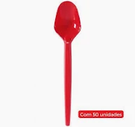 COLHER DE FESTA (50 UNID). DIVERSAS CORES (12CM)