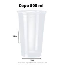 COPO PP 500ML S TAMPA (50UNID)