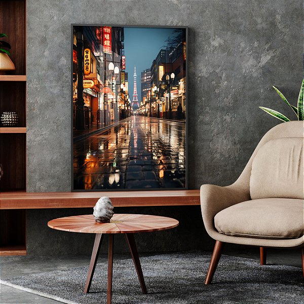 Quadros Com Moldura Street Tokyo