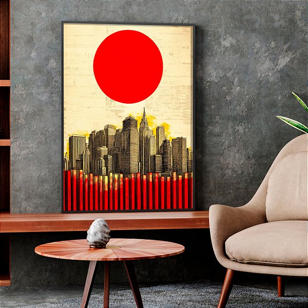 Quadros Com Moldura Urban Skyline
