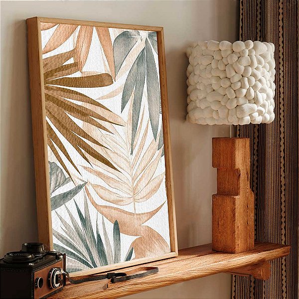 Quadro Decorativo Folhagem Jardim Tropical