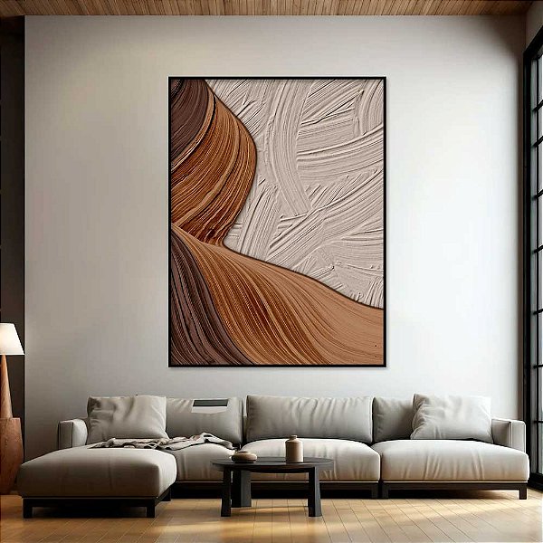 Quadro Decorativo Curve Terra Cota