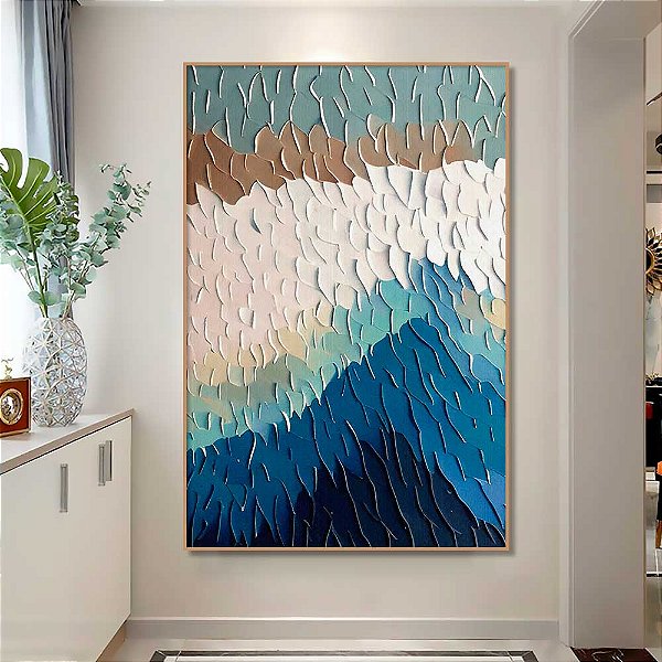 Quadro Decorativo Abstrato Matizes Em Movimento