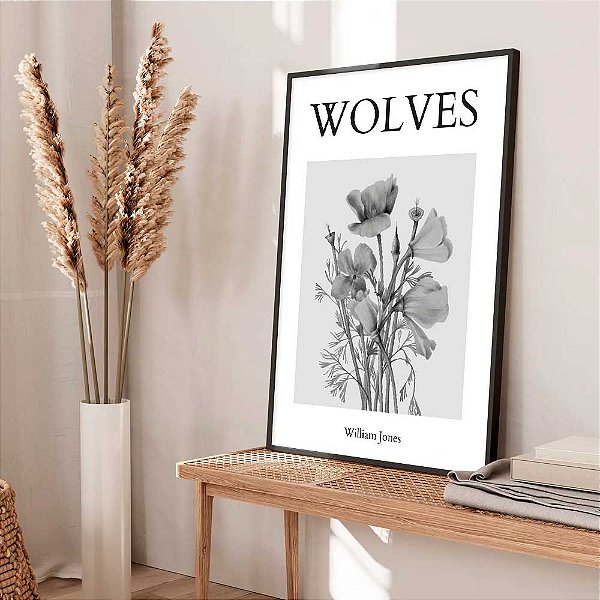 Quadro Decorativo Botânico Minimalista Raiz De Lobo