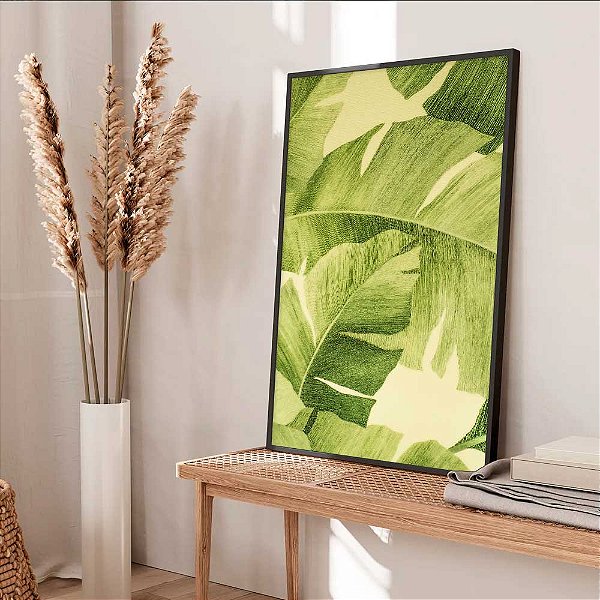 Quadro Decorativo Folhas De Bananeira