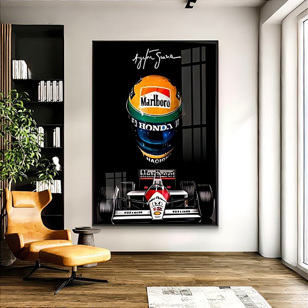 Quadro Decorativo Ayrton Senna Capacete