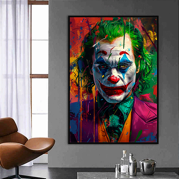 Quadro Decorativo Rosto Coringa