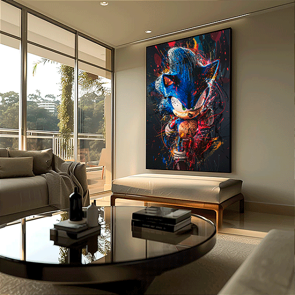 Quadro Decorativo Sonic Pop Art