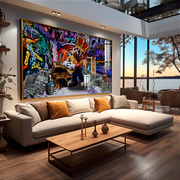 Quadro Decorativo Rei Mario Art