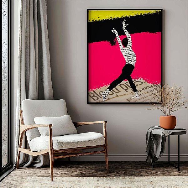 Quadro Com Moldura Arte Ballet Color
