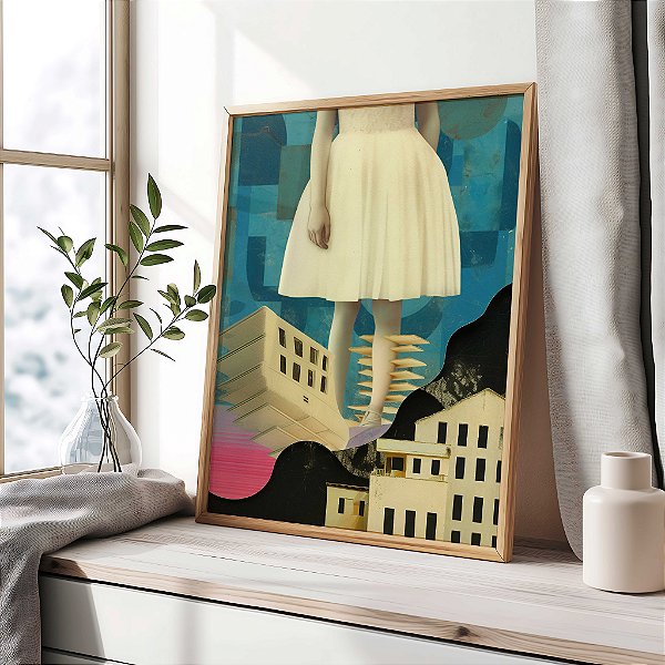 Quadro Com Moldura urbano flutuante