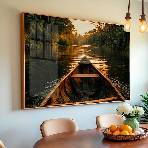 Quadro Com Moldura Arte Horizonte Amazônico
