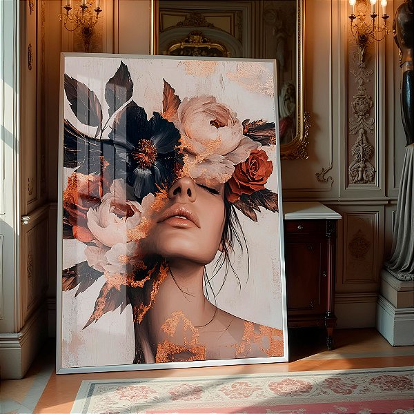 Quadros Com Moldura Garota Das Flores Inspiração