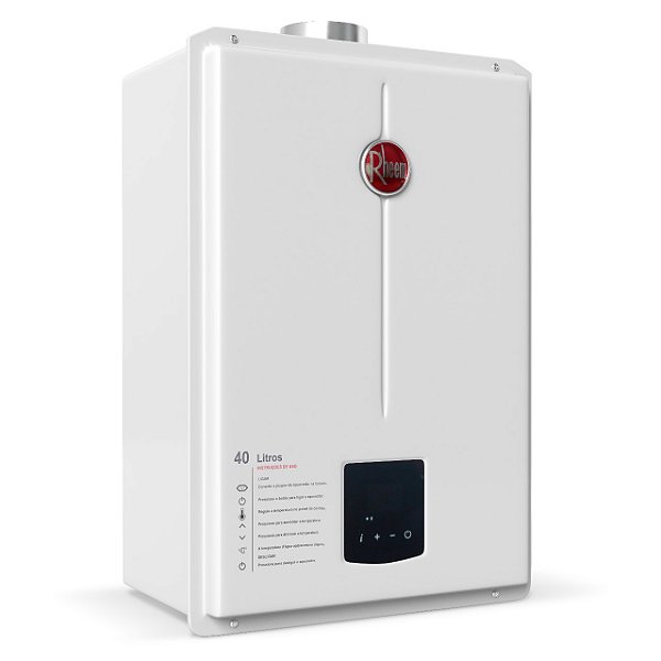 Aquecedor De Água A Gás Digital Rheem 40 Litros GLP Bivolt Branco