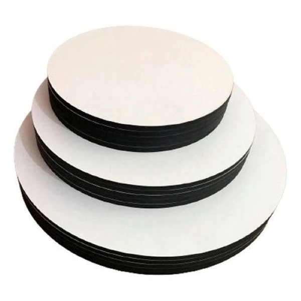 kit 10UND Cakeboard Redondo 3mm Branco - 32 cm