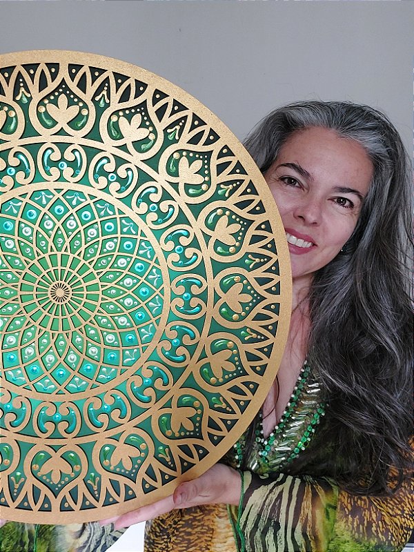 Mandala Duo Torus Gold Green (do 25cm ao 90cm)