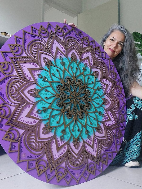 Mandala Duo Lilac Gold (do 25cm ao 90cm)
