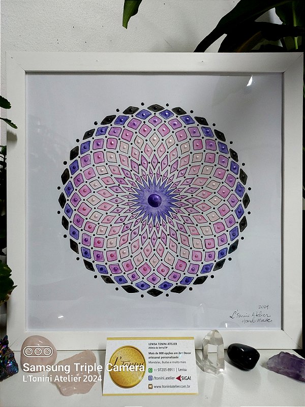 Mandala Torus em Aquarela 30x30cm