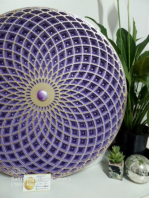 Mandala 3D 5C Torus  | Chama Violeta (do 30cm ao 90cm)