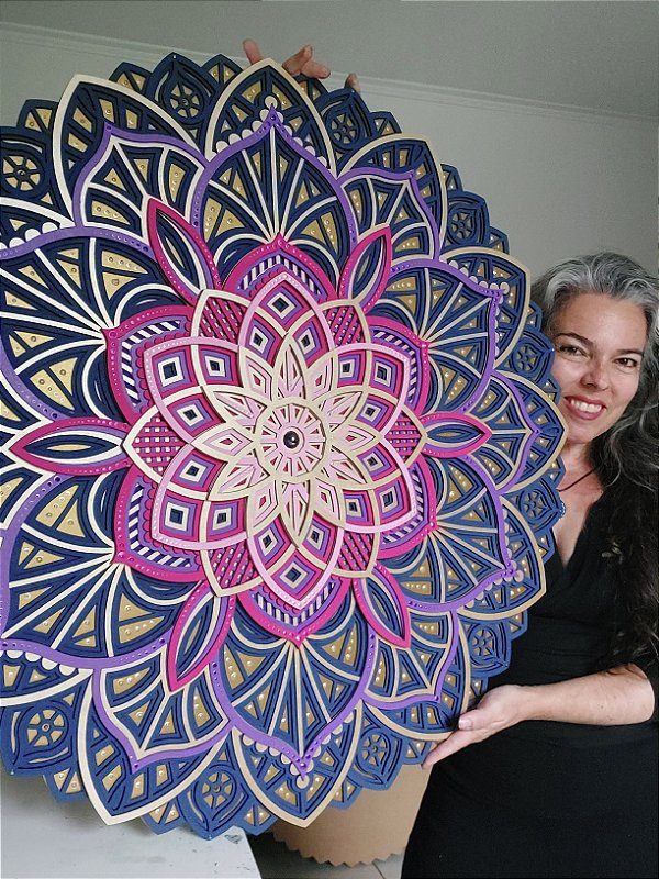 Mandala 3D 9C Dhalia | Lótus (do 25cm ao 90cm)