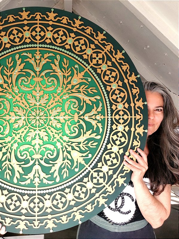 Mandala Duo Raio Verde da Cura (do 30cm ao 90cm)