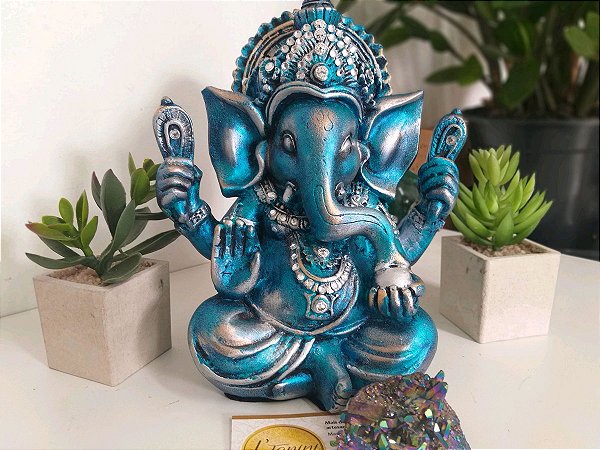 Ganesha 20cm | Turquesa boreal